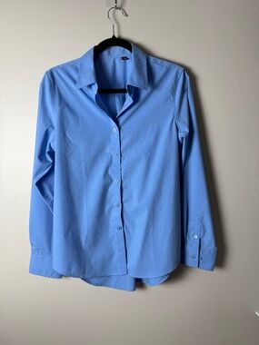 Oversized Long Sleeves Blue Women's Shirt Size M